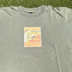 Vintage BYRD Graphic Print Crew Neck Short Sleeve T-Shirt Men’s L Green