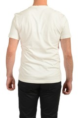 Versace Men’s White & Gold Heritage Logo Print Short Sleeve T-Shirt US S IT 48