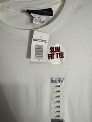 Gorillaz Stylo Size Large White New With Tag Hot Topic Slim Fit Tee Shirt