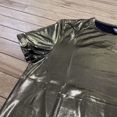 ASOS Shiny Gold Shirt Adult S Metallic Bright Shiny Disco 1970s NY Club Scene