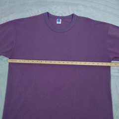 Vintage Russell Athletic T Shirt Mens XL Purple Blank Tee Made USA Crewneck 90s