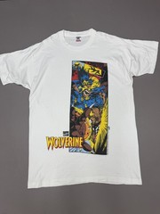 Vintage comic images 1995 Wolverine Sabertooth marvel t shirt Sz XL