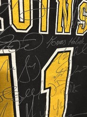 Boston Bruins 2011 Stanley Cup Champs Reebok Shirt Men Large Facsimile Autos
