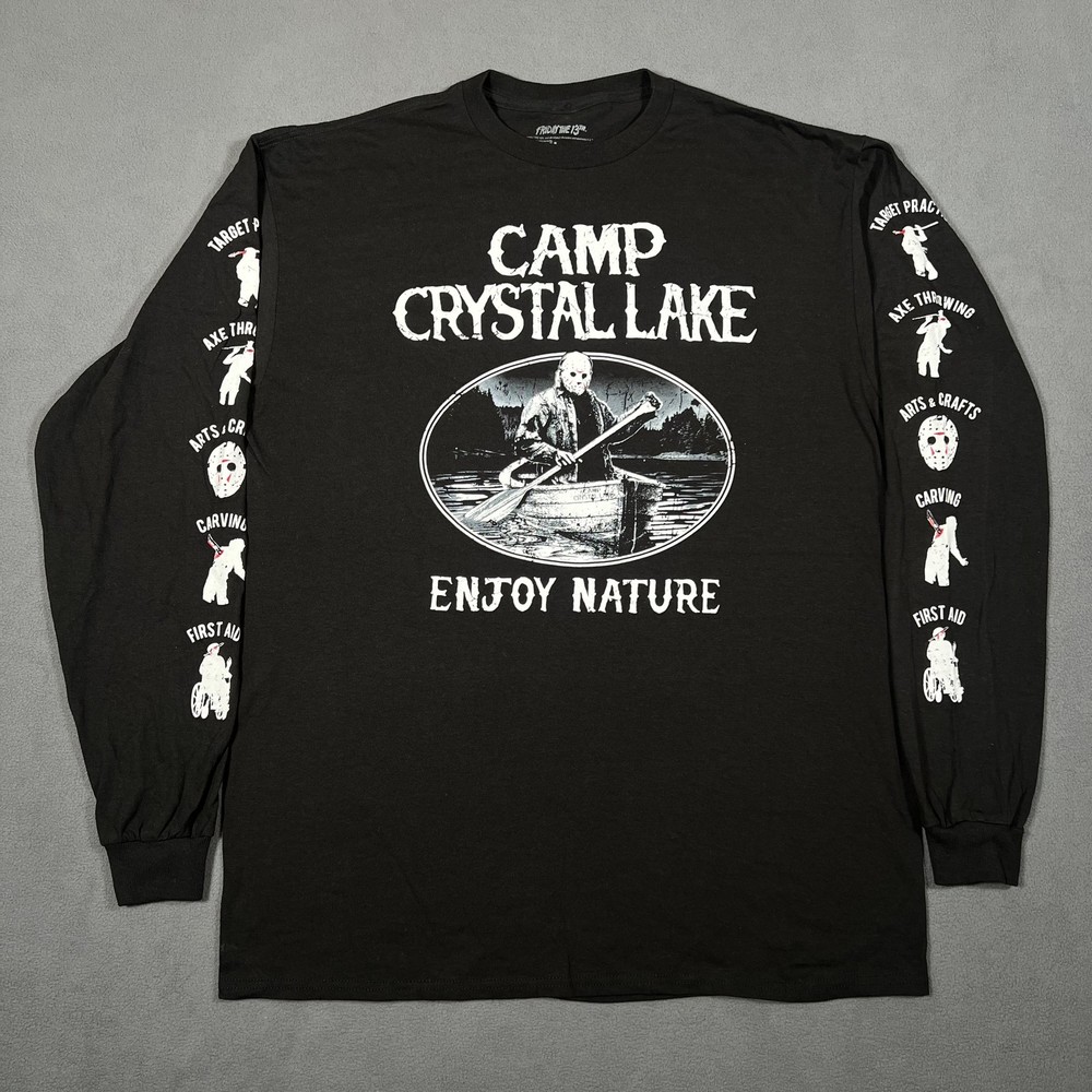 Friday the 13th Camp Crystal Lake Long Sleeve T-Shirt Men’s Medium Jason