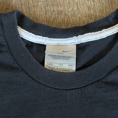Nike Vintage 90’s Black Tee Shirt GrayTag Embroidered Swoosh XXL Cottton