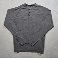 Public Rec Henley Shirt – Mens Size Small – Gray Pima Cotton Long Sleeve