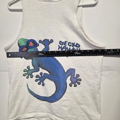 Vintage HAWAII GECKO HANG LOOSE SOFT FADED TANK TOP 90s Size M Anvil Tag