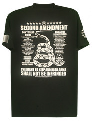 Second Amendment Militia Gadsden Flag Right To Bear Arms T-Shirt Liberty Freedom