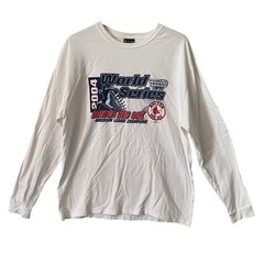 Vintage 2004 Boston Red Sox World Series Champions Long Sleeve Shirt White XL