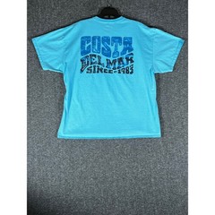 Costa Del Mar Mens Graphic T-Shirt Light Blue Large Since 1983 Short Sleeve Tee