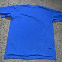 Vtg Hanes Blank Shirt XL Blue Heavyweight 50/50 Made USA Tee T-Shirt
