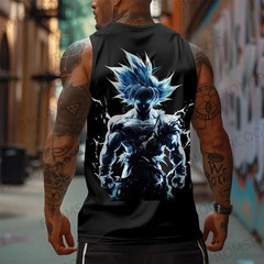 Ball Goku Anime Printed Pure Cotton Tank Top American Men’s and