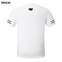 PHILIPP PLEIN T-shirt Round Neck SS PP Glass Black/White Size Medium