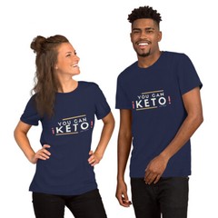 Keto Diet You Can Keto T-Shirt Unisex Graphic Tee Fitness Message XS S M L XL 2X