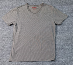 Alfani Men’s Size Medium Striped Knit Stretch T-Shirt Cotton Blend Short Sleeve