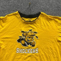 Colosseum Athletics T-Shirt Mens L Yellow Wichita State Shockers Cotton NCAA