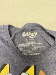Bluey & Friends Family Bandit Chili Bingo T-shirt Blue Cotton Poly Adult XL