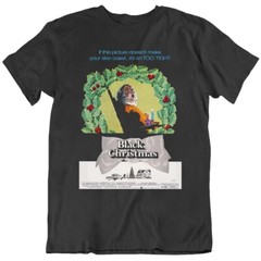 Retro 70’s Horror Movie Black Christmas Movie Poster Fan T Shirt