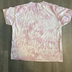 Nirvana Happy Face Graphic T-shirt Unisex XL Pink Tie Dye Distressed