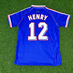 France 1998 World Cup #12 Thierry Henry Retro Football Jersey
