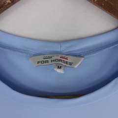 For Horses T Shirt Mens M Sky Blue Equestrian Italy Technical Limited Edition