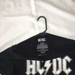 AC DC T Shirt Mens size S Black Graphic Back In Black Short Sleeve Tee Rock Band
