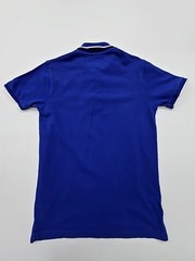 Fred Perry Mens Blue Polo Shirt Logo Accent Size M Regular Condition New