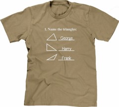 Funny Math Shirt: Name The Triangles T-Shirt funny geek Funny Tshirts for Men