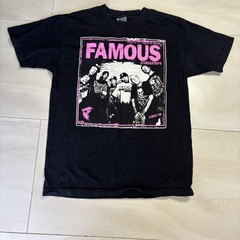 Famous Stars & Straps Band Graphic T Shirt Black Pink Medium Y2K