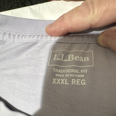 L.L. Bean Men’s XXXL Traditional Fit Light Purple Crew Neck T-Shirt