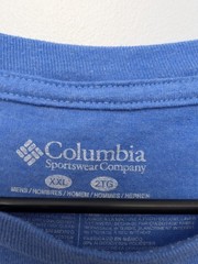E1 Columbia Men XXL L Shirt Blue Outdoor Hiking Mountain Sportswear