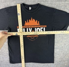 Billy Joel The Last Play At Shea 2008 T Shirt Adult Size L Black Cotton Graphic