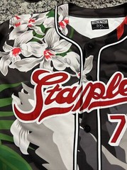 Staple World Renown Pigeon Brand Black Camo Floral Bird Baseball Jersey Mens 3XL