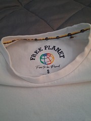 Free Planet Men’s Pride Cotton Crew Neck Pocket T-Shirt Rainbow Stripe Small