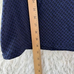 Scotch Soda Amsterdam Mens L Navy Blue Textured Diamond Pattern Pocket T Shirt