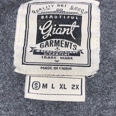 Beautiful Giant Garment T-Shirt Mens Gray Short Sleeve Skull Pocket S