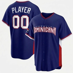 Dominicana Baseball Jersey Mens Custom Personalized Dominican Republic Royal
