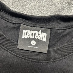 Icecream Shirt Mens Large Black Short Sleeve Hipster Drip Tee Streetwear Logo