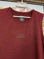 Oakley Red Vest Mens Train Shirt Sleveless Jersey Rare Trikot Sport Size S