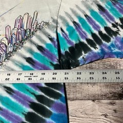 Crystal Shirt XL Tie Dye Vintage AOP Liquid Blue Gemstone Rainbow Test Print