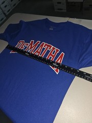 NWT Champion Dematha Catholic High School Small Mens Blue Graphic Logo Tee