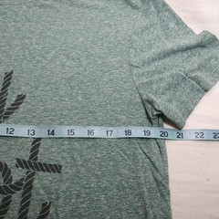 Roots Canada T-Shirt Why Knot? Rope Font Green Mens M Tagless Tee Cotton Blend