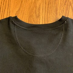 EDDIE BAUER Mens Black Thermal L/S Henley SHIRT XL #3254 NWT
