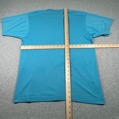 Vintage Floresvile Texas Shirt Adult Medium Turquoise Peanut Festival Mens 90s