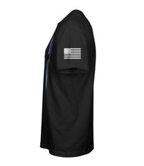 Thin Blue Line American Spartan USA Flag Patriotic Police T-Shirt