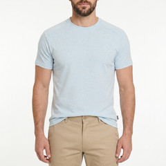 Kenneth Cole Men’s Slim Fit Crewneck Tee T-Shirt 4-Way Stretch Heathered S-XXL