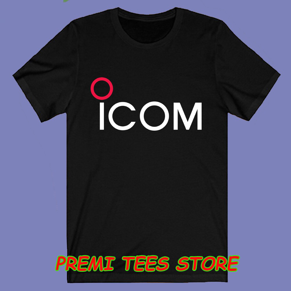 Icom Ham Radio Men’s Black T-shirt Size S-3XL