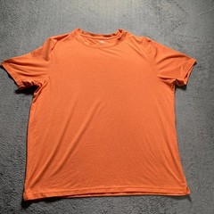 CRANE T-Shirt Men’s Large Orange Crew Neck Active 95% Polyester 5% Elastane