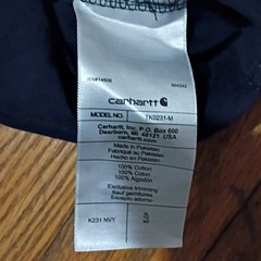 Carhartt Men’s XL T-Shirt Navy Long Sleeve Crew Neck Loose Fit Logo TK0231-M