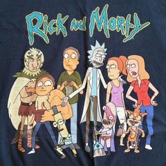 Rick and Morty Family Photo T Shirt Mens 2X Adult Swim Official Graphic Tee